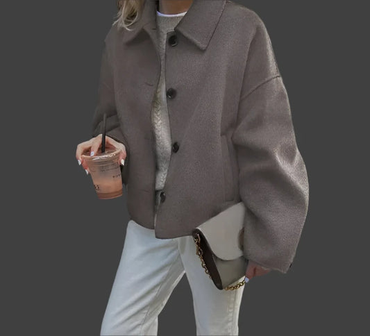 Lapel Long Sleeve Casual Jacket